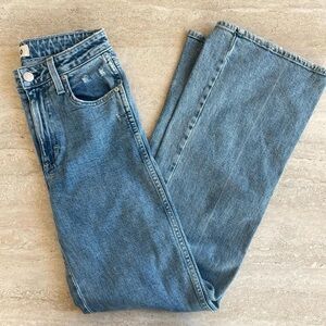 AMO Denim Georgia Flare Jeans - Classic Blue Denim Jeans